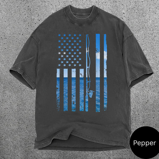 American Flag Fish T-Shirt